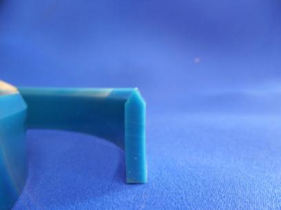 25mmx5mm 85 Shore V-Profile Blue (per 1cm)